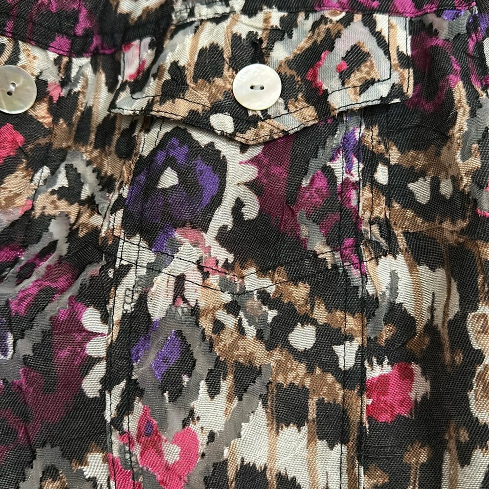 Ruby Rd. Black Button Down Shirt with Boxy Fit - Picture 3 of 7